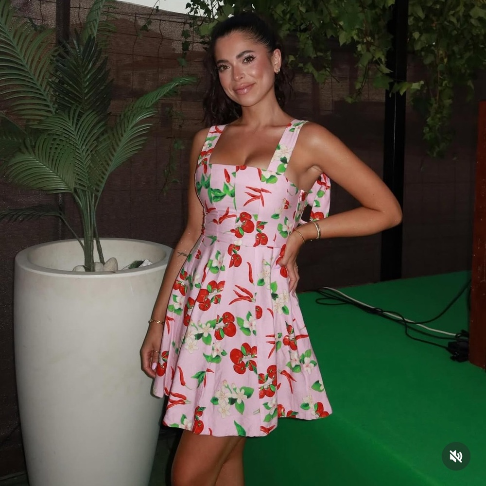 Size Small | Zara | Viral Pink Dress with Print